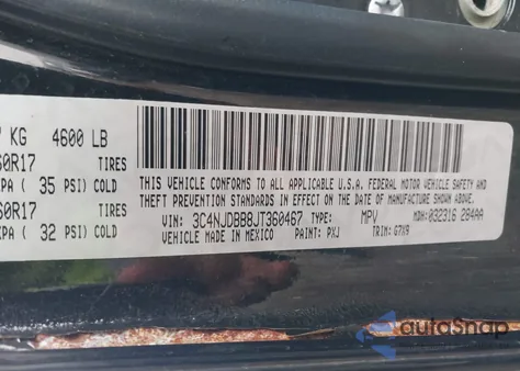 2018 Jeep Compass Latitude 4X4 из США, поврежденный, VIN 3C4NJDBB8JT360467